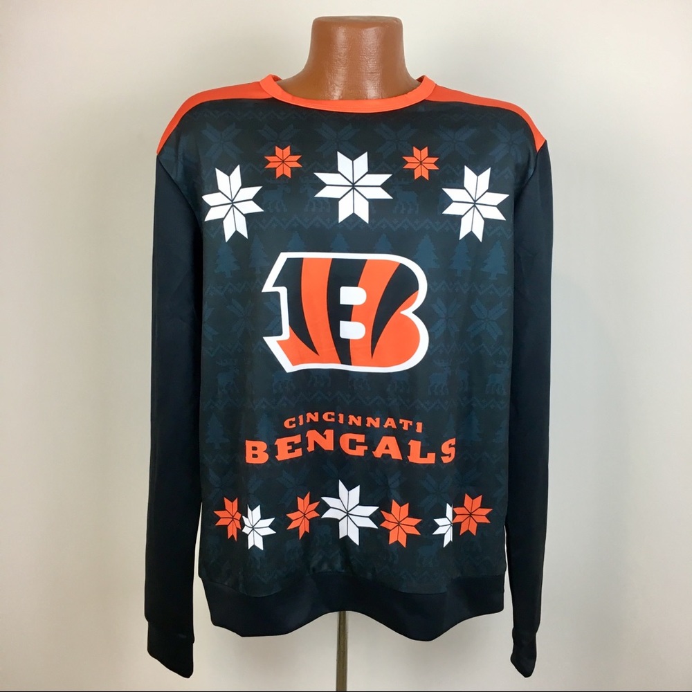 NFL Ugly Christmas Sweater Cincinnati Bengals NEW